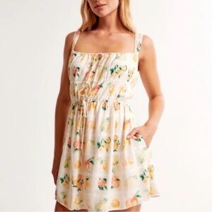 Abercrombie & Fitch Peach Floral Mini Dress